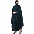 Irani Kaftan abaya with contrast piping- Bottle Green Irani Kaftan abaya with contrast piping- Bottle Green